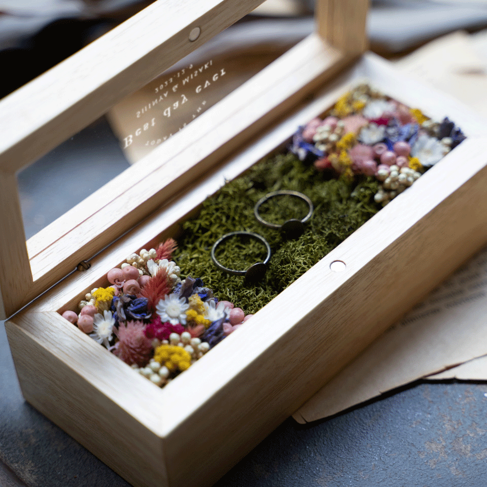 木製リングピローボックス